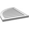 Ekena Millwork Quarter Round Top Left Surface Mount PVC Gable Vent w/ 2"W x 1-1/2"P Brickmould Frame, 20"W x 26"H GVPQL20X2602SN - alternate 3